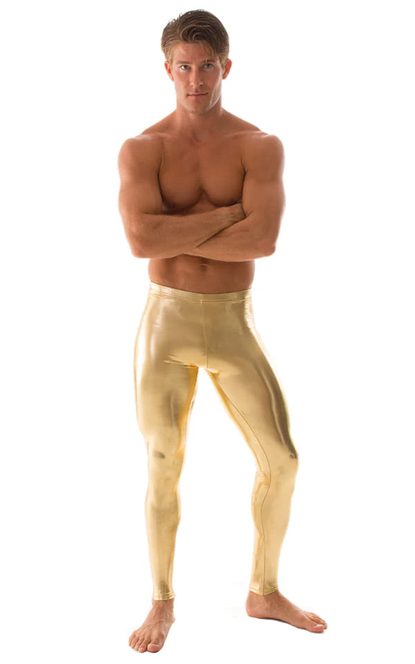 A4M - Mens Regular Waist  Leggings - Metallics - Image 7