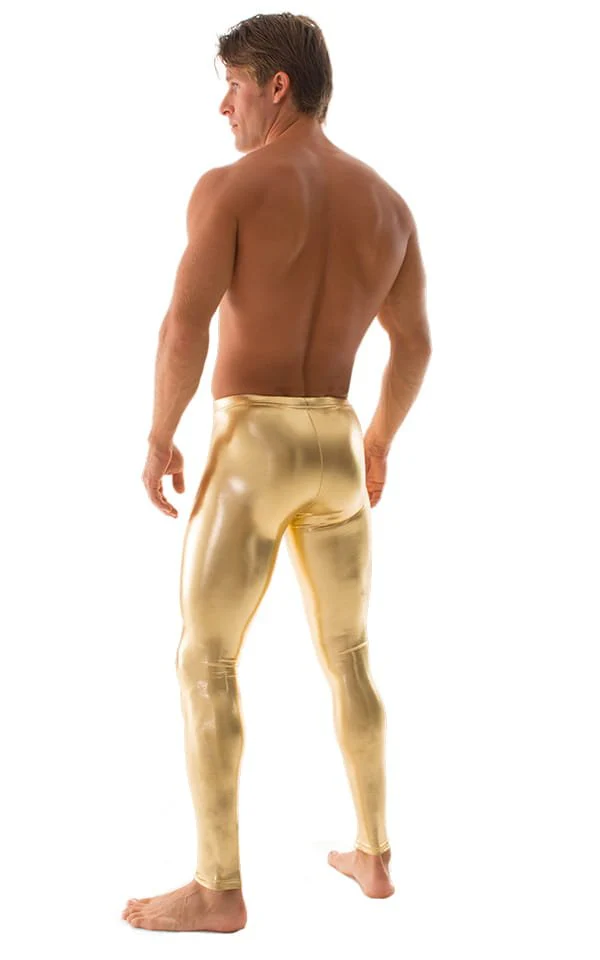 A4M - Mens Regular Waist  Leggings - Metallics - Image 8