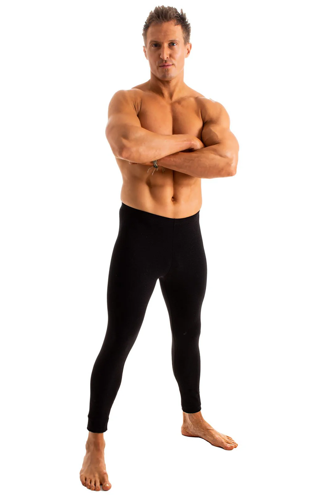 A4M - Mens Regular Waist  Leggings - Solids - Image 14