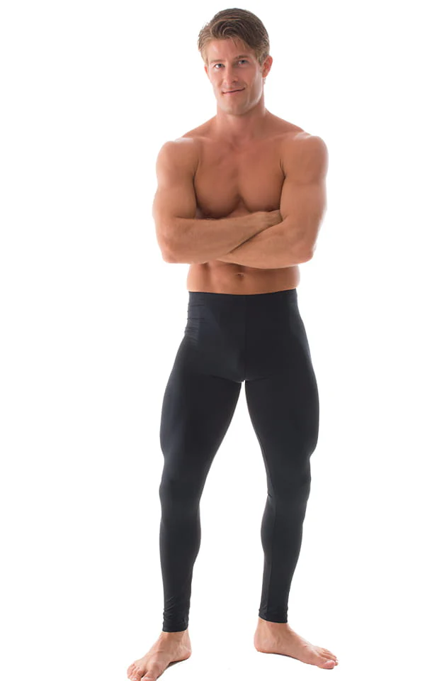 A4M - Mens Regular Waist  Leggings - Solids - Image 6