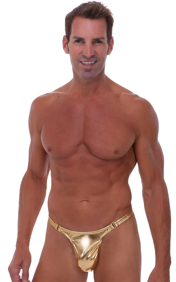 M32 - Mens Review Stripper Thong - Metallics
