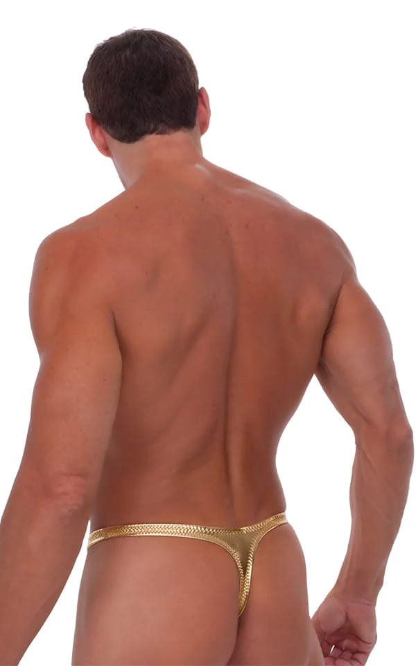 M32 - Mens Review Stripper Thong - Metallics - Image 2