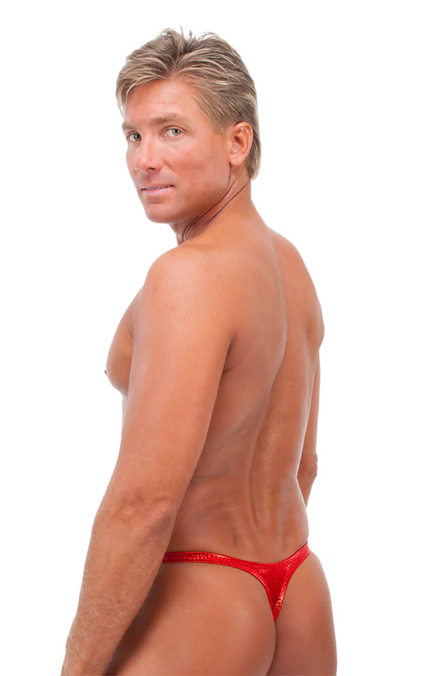 M32 - Mens Review Stripper Thong - Metallics - Image 20