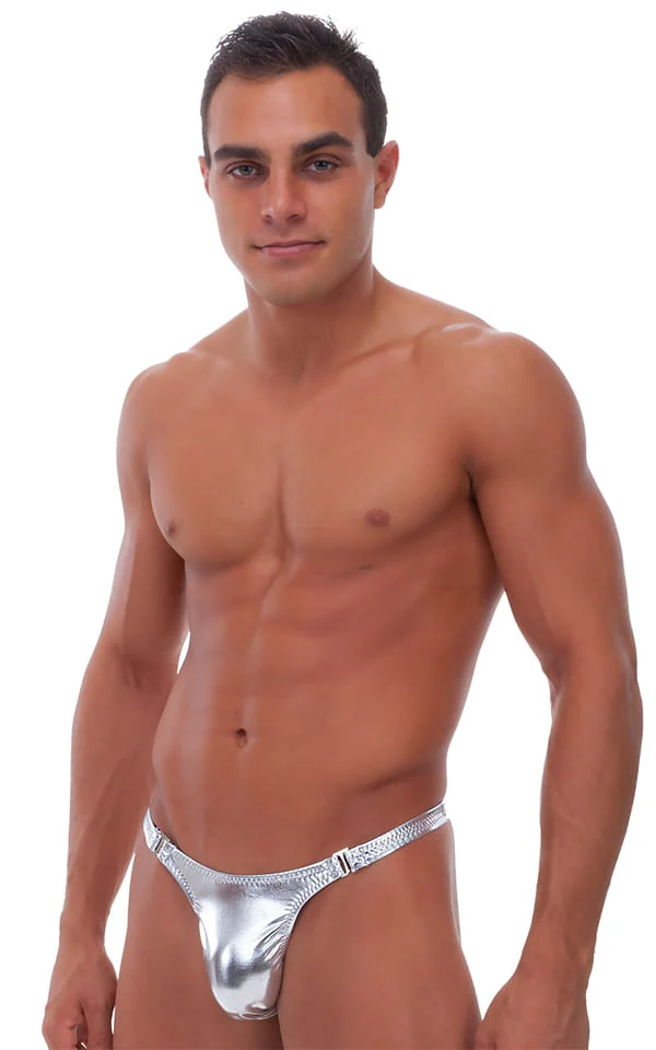 M32 - Mens Review Stripper Thong - Metallics - Image 5