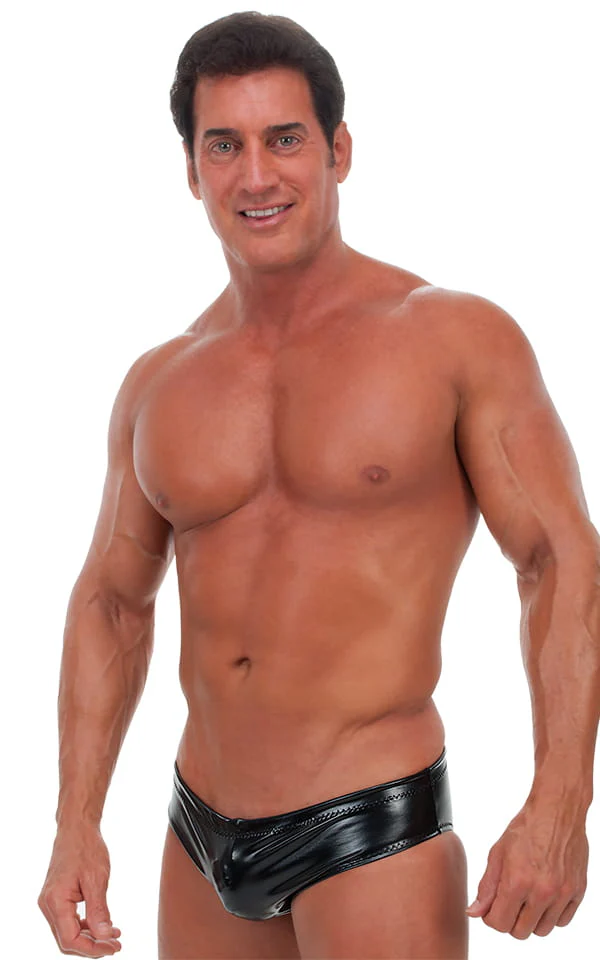 M36 - Mens Rivera Swimsuit Brief - Wet Look - Image 4