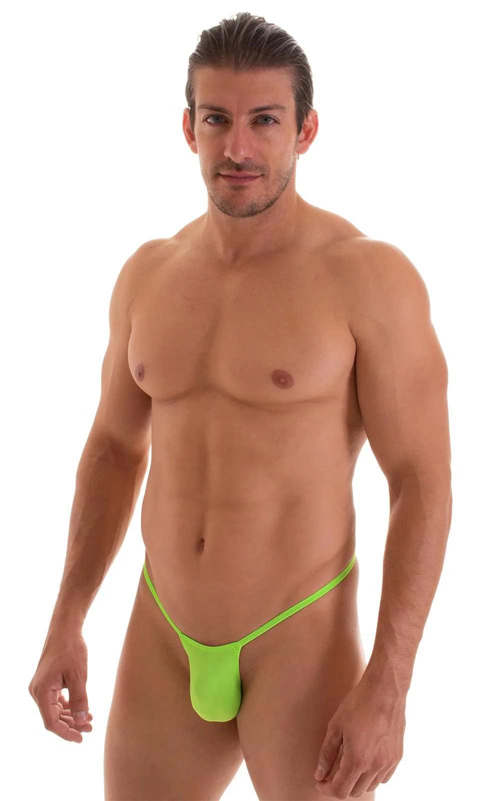 M46 - Mens Roman G String Bikini - Solid Sheer Semi Sheer - Image 4