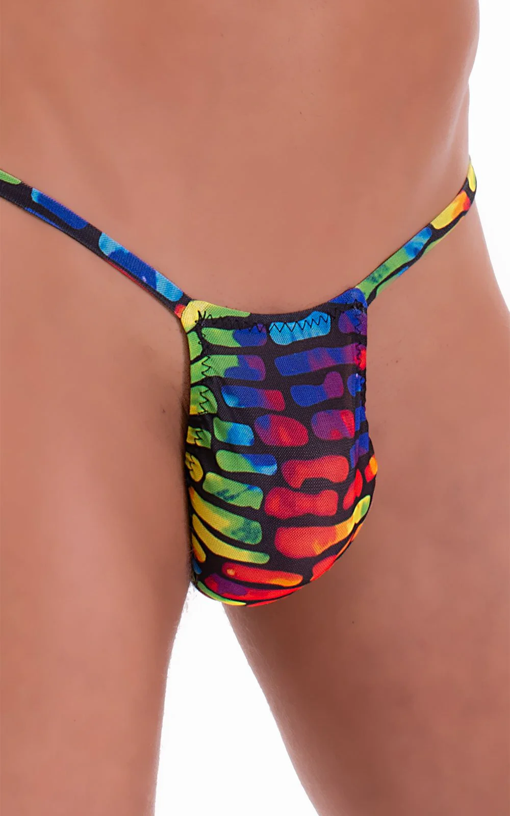 M46 - Mens Roman G String Bikini - Tan Through - Image 20
