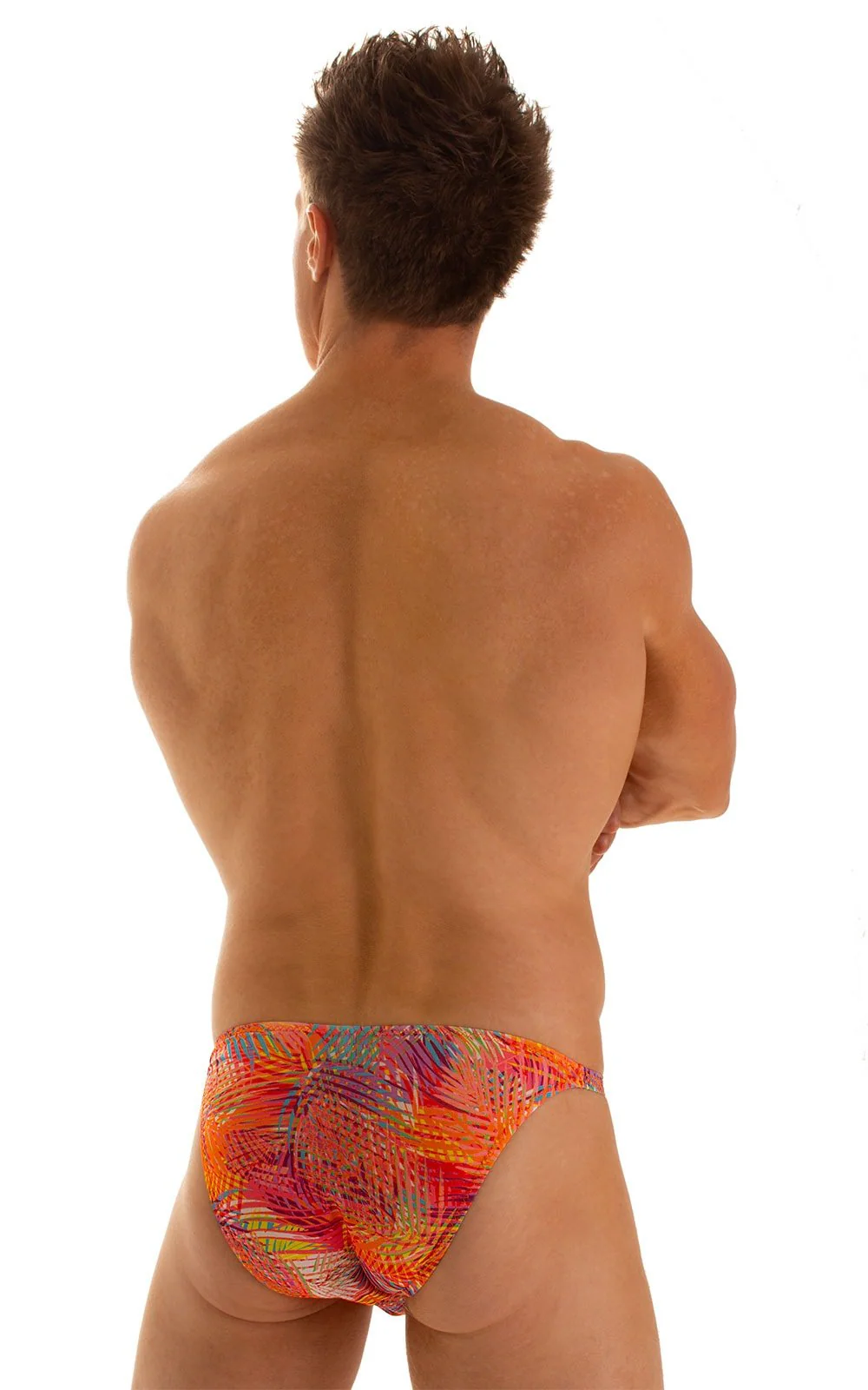 M26 - Mens Seamless Pouch Bikini - Tan Through - Image 18