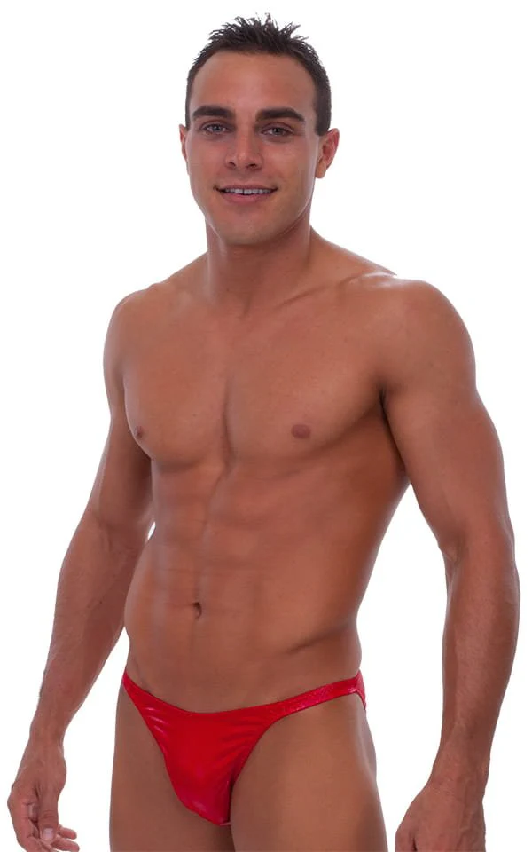 M26 - Mens Seamless Pouch Bikini - Wet Look - Image 3