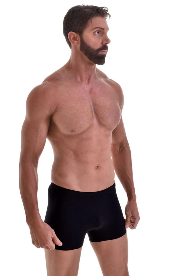 A12 - Mens Seamless Square Cut Underwear Gym Shorts - Solids - Image 4
