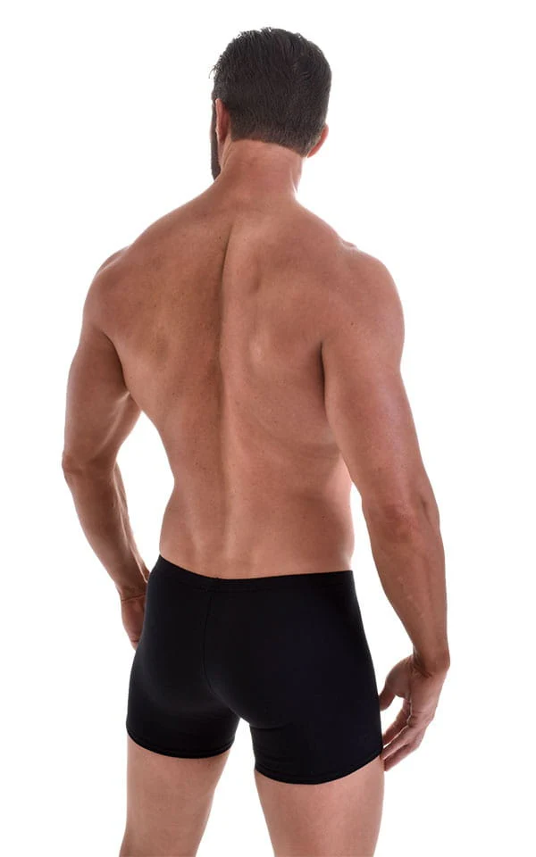 A12 - Mens Seamless Square Cut Underwear Gym Shorts - Solids - Image 5