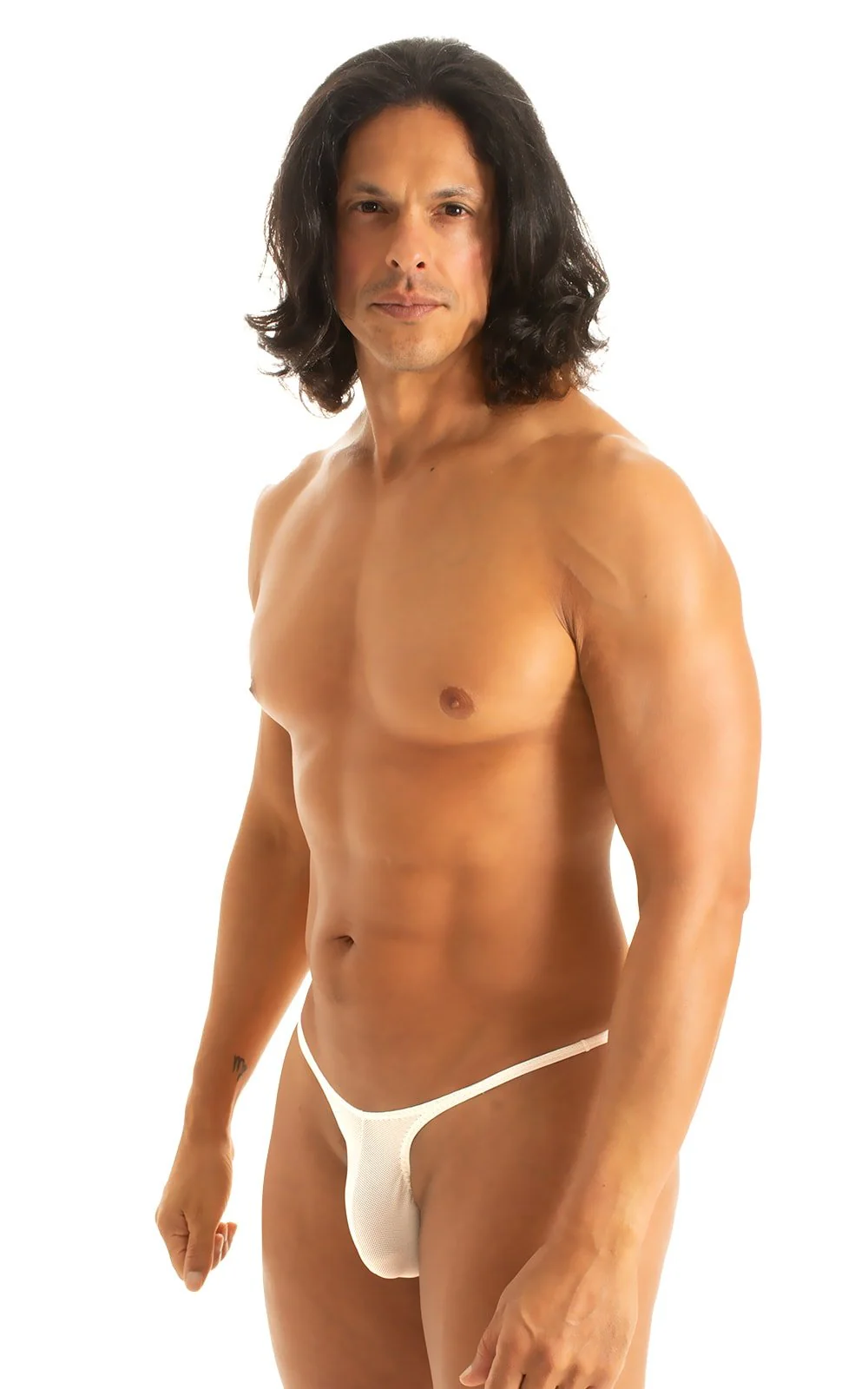 M57 - Mens Skinny Side Skimpy Back Bikini - Mesh - Image 12