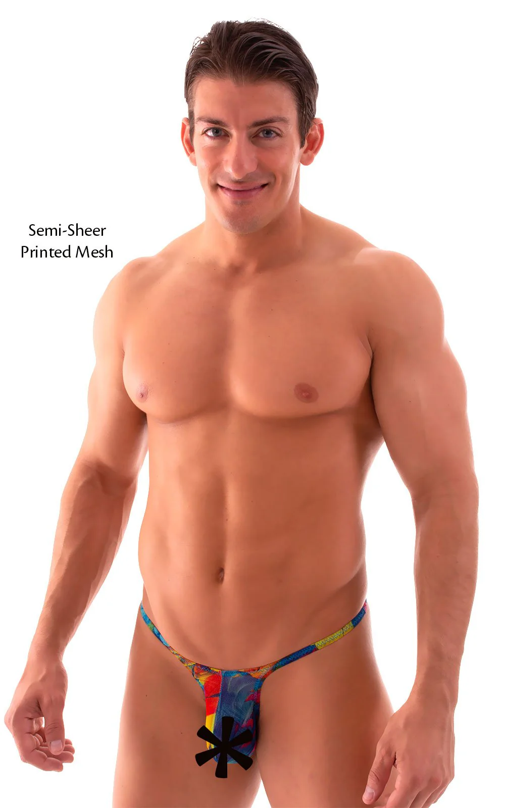 M57 - Mens Skinny Side Skimpy Back Bikini - Mesh - Image 15