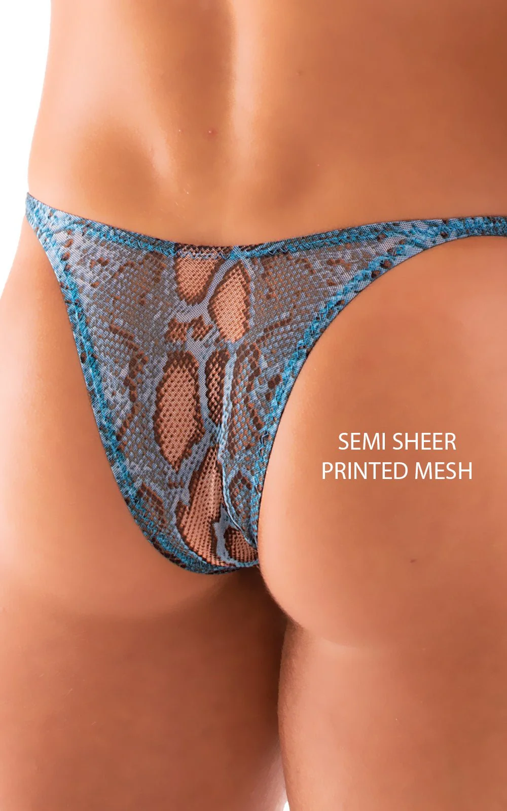 M57 - Mens Skinny Side Skimpy Back Bikini - Mesh - Image 26