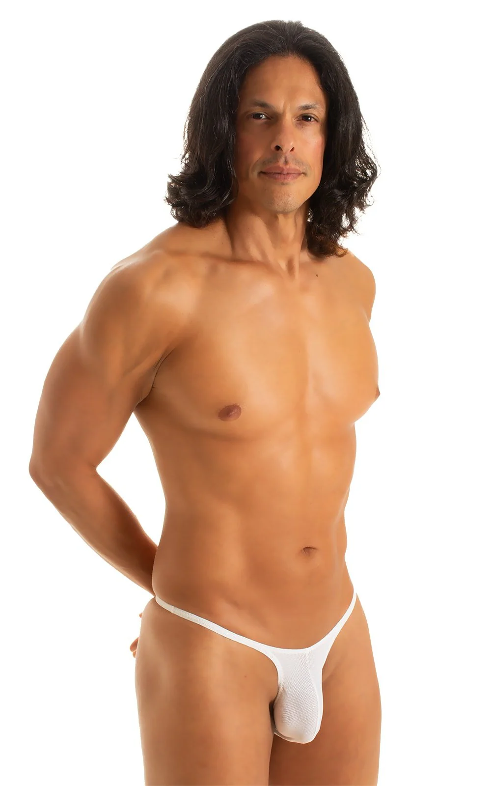 M57 - Mens Skinny Side Skimpy Back Bikini - Mesh - Image 9