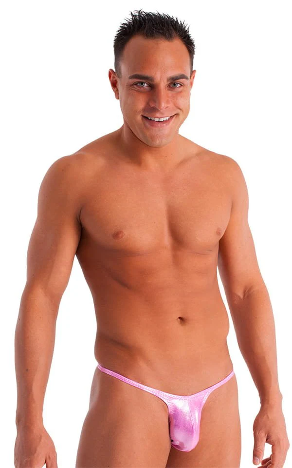 M57 - Mens Skinny Side Skimpy Back Bikini - Metallics - Image 6