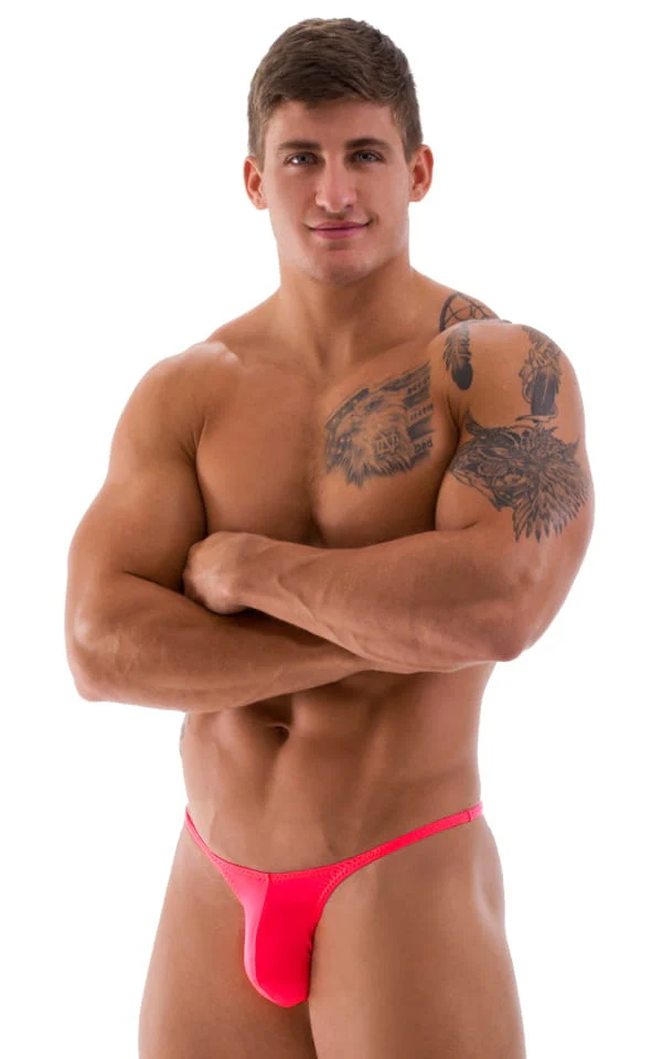 M57 - Mens Skinny Side Skimpy Back Bikini - Solid Sheer Semi Sheer - Image 11