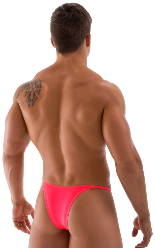 M57 - Mens Skinny Side Skimpy Back Bikini - Solid Sheer Semi Sheer - Image 12
