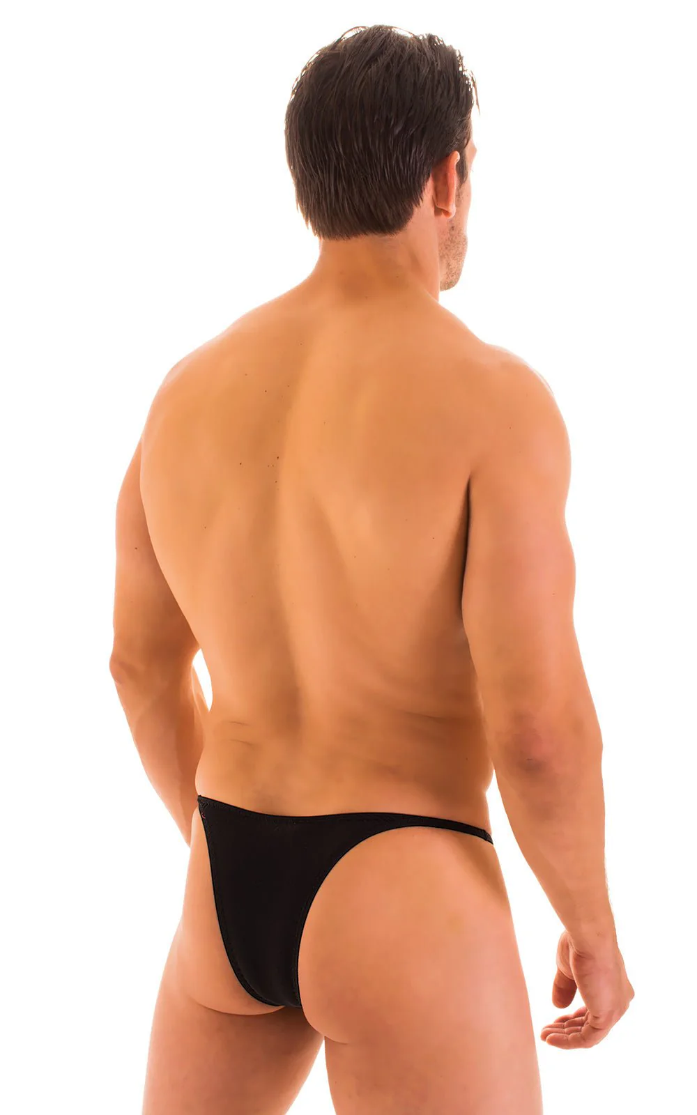 M57 - Mens Skinny Side Skimpy Back Bikini - Solid Sheer Semi Sheer - Image 15