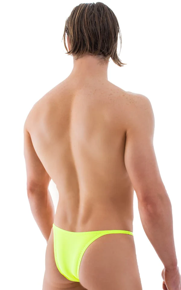 M57 - Mens Skinny Side Skimpy Back Bikini - Solid Sheer Semi Sheer - Image 29