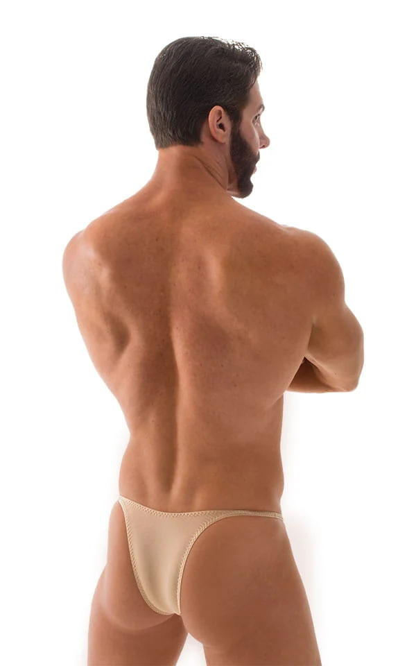 M57 - Mens Skinny Side Skimpy Back Bikini - Solid Sheer Semi Sheer - Image 55