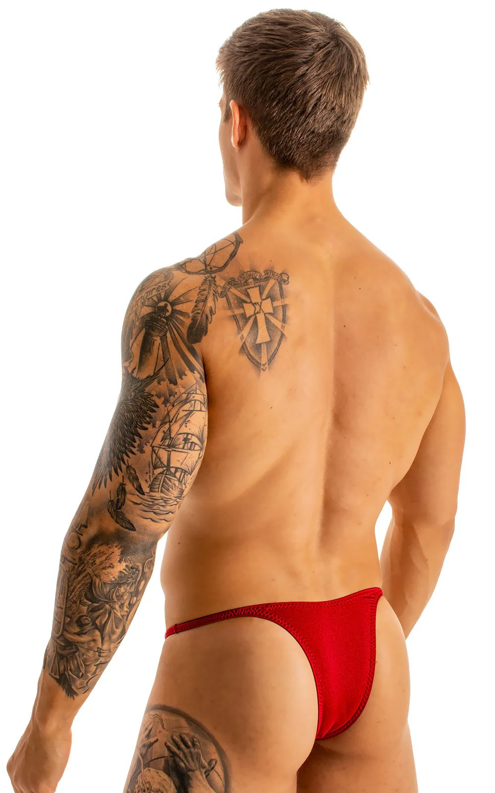 M57 - Mens Skinny Side Skimpy Back Bikini - Solids - Image 44