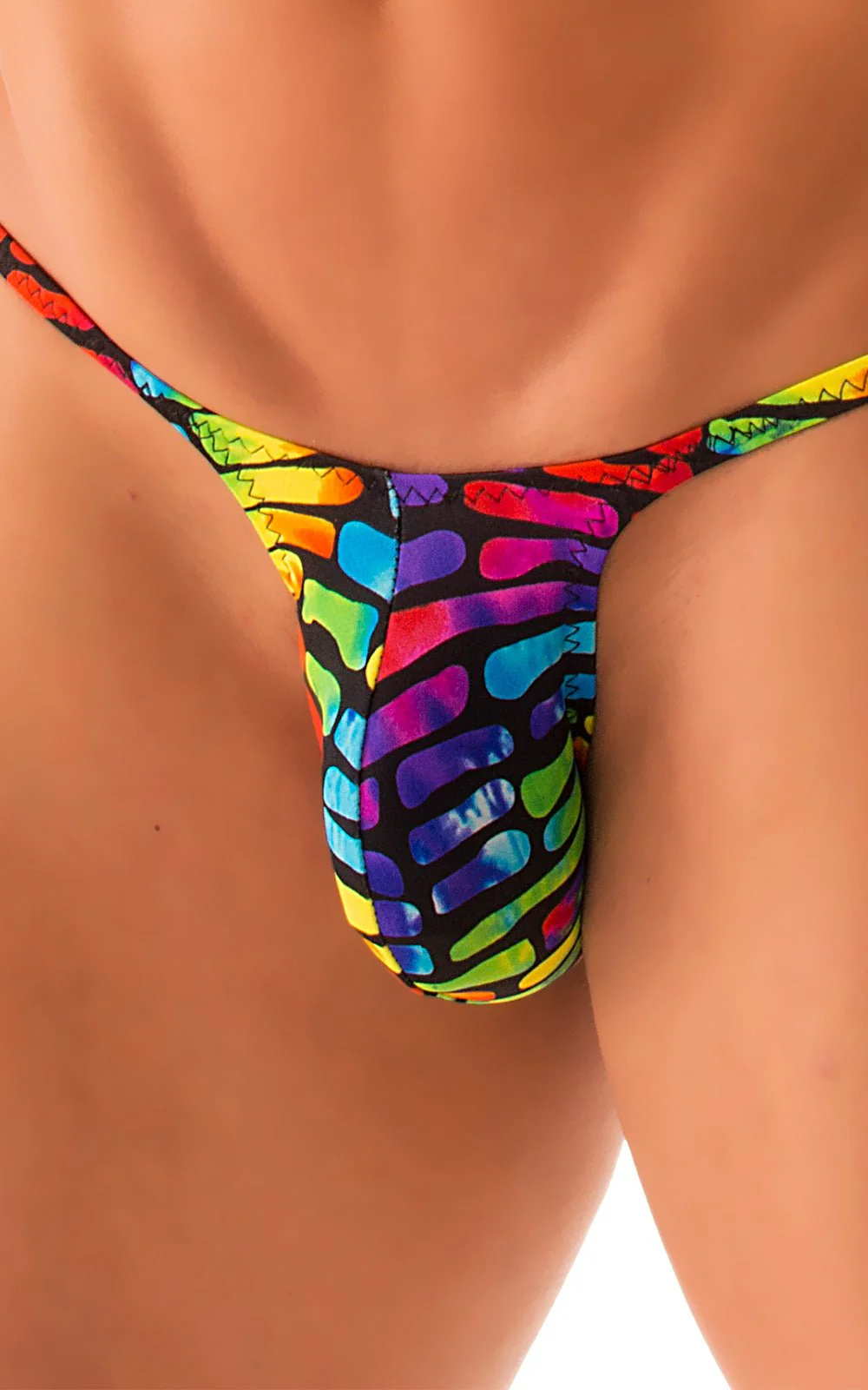 M57 - Mens Skinny Side Skimpy Back Bikini - Tan Through - Image 13