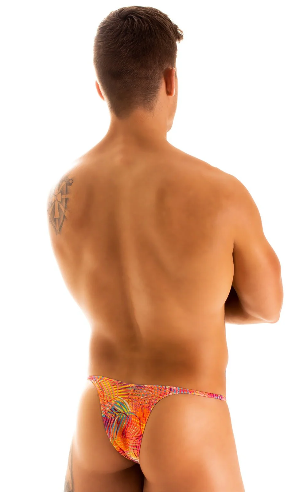 M57 - Mens Skinny Side Skimpy Back Bikini - Tan Through - Image 2