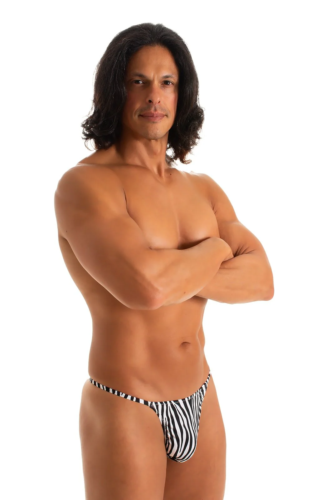 M25 - Mens Skinny Side Smooth Pouch Swim Thong - Prints - Image 26