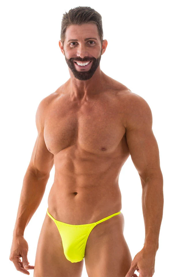 M25 - Mens Skinny Side Smooth Pouch Swim Thong - Solids - Image 13