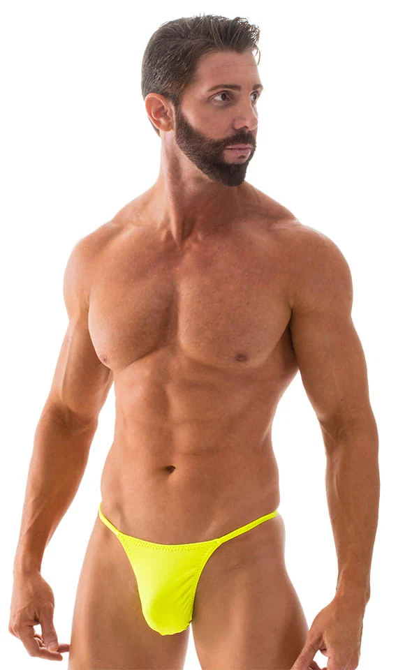 M25 - Mens Skinny Side Smooth Pouch Swim Thong - Solids - Image 15