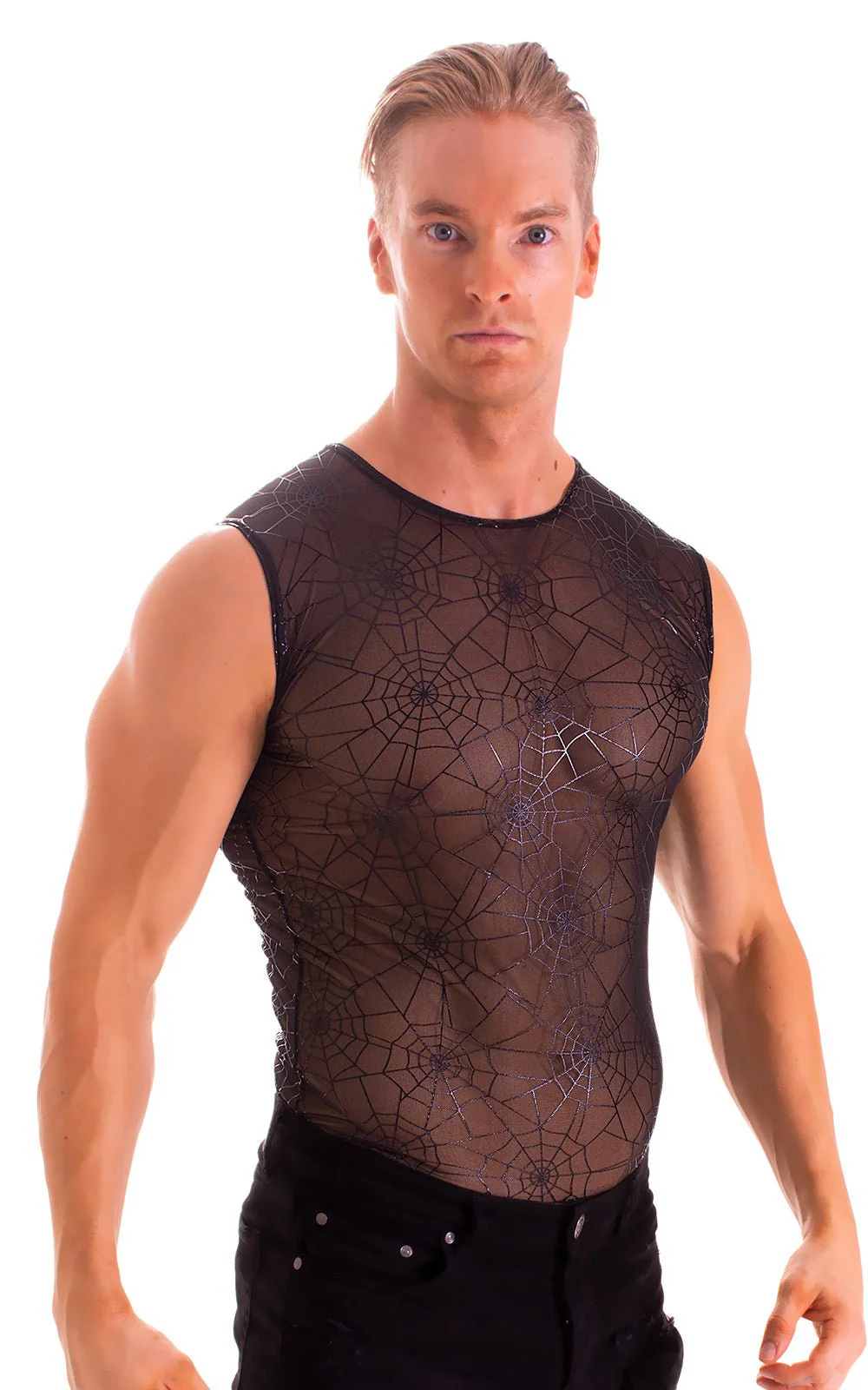 G20 - Mens Sleeveless Muscle Tee - Mesh - Image 13