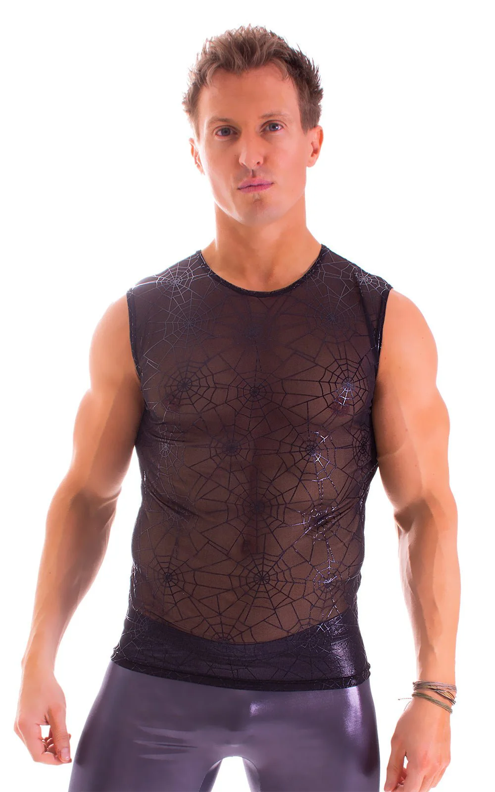 G20 - Mens Sleeveless Muscle Tee - Mesh - Image 15