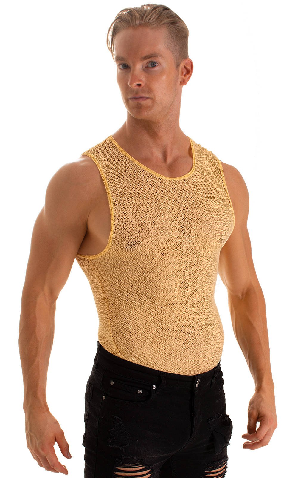 G20 - Mens Sleeveless Muscle Tee - Mesh - Image 18