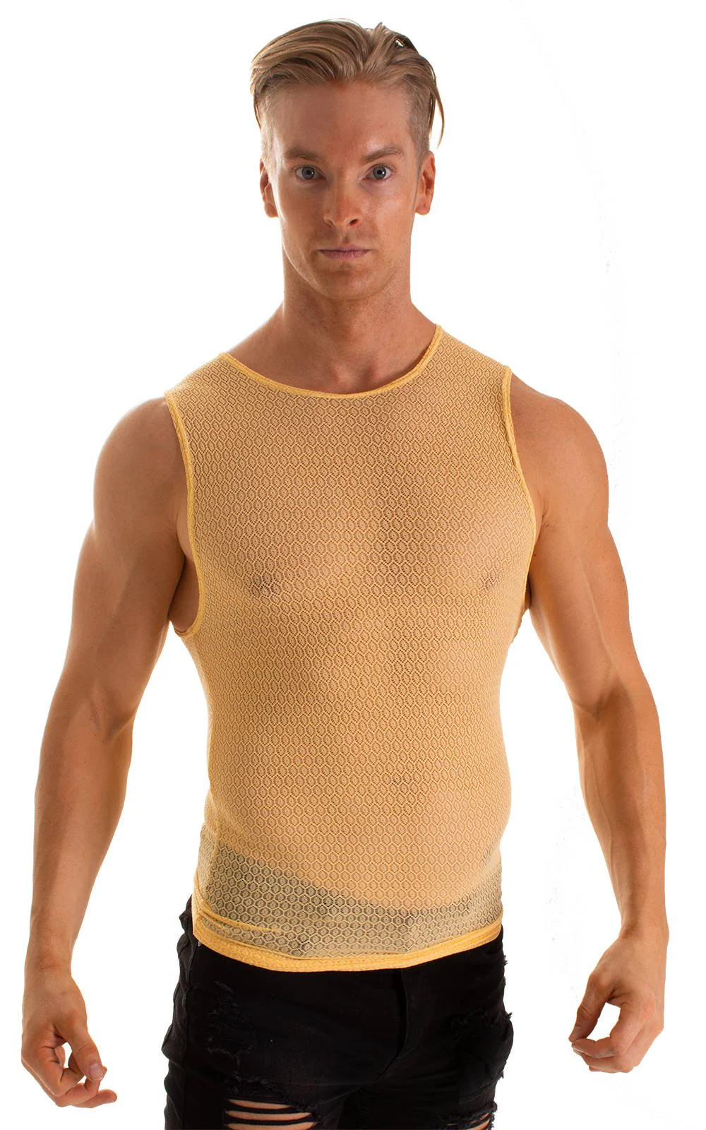 G20 - Mens Sleeveless Muscle Tee - Mesh - Image 20