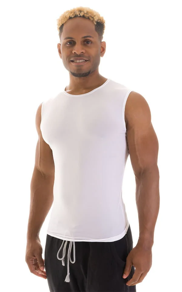 G20 - Mens Sleeveless Muscle Tee - Solid Sheer Semi Sheer - Image 10