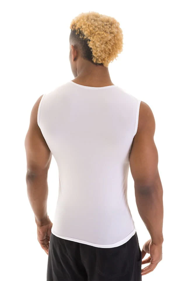 G20 - Mens Sleeveless Muscle Tee - Solid Sheer Semi Sheer - Image 11