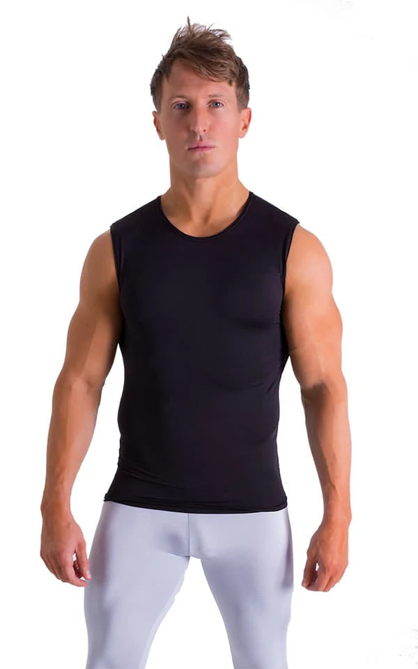 G20 - Mens Sleeveless Muscle Tee - Solid Sheer Semi Sheer - Image 4