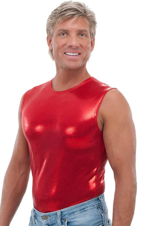 G20 - Mens Sleeveless Muscle Tee - Wet Look - Image 6