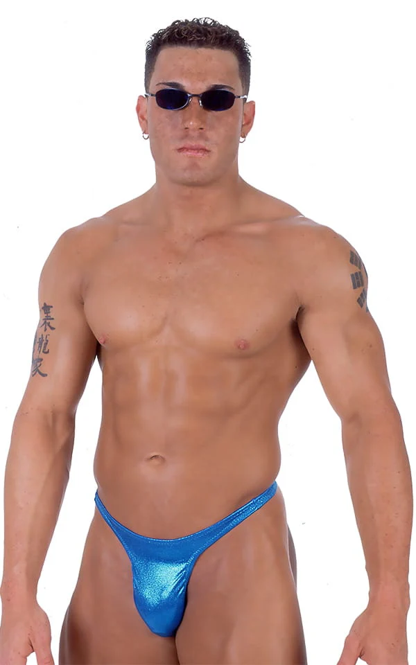 M4 - Mens Smooth Pouch T Back Thong - Wet Look - Image 4