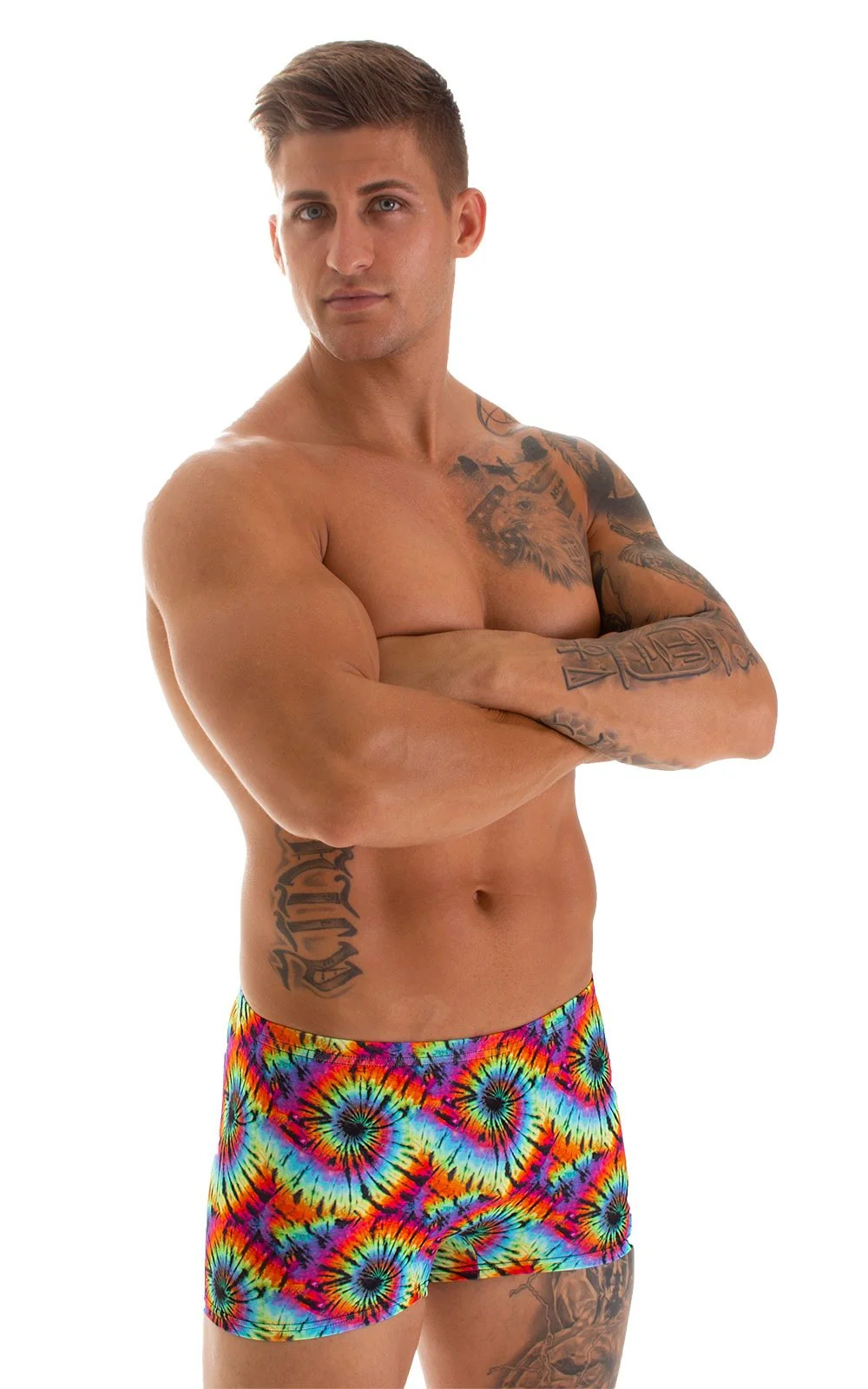 M43 - Mens Square Cut Swim Trunks - Prints - Image 20