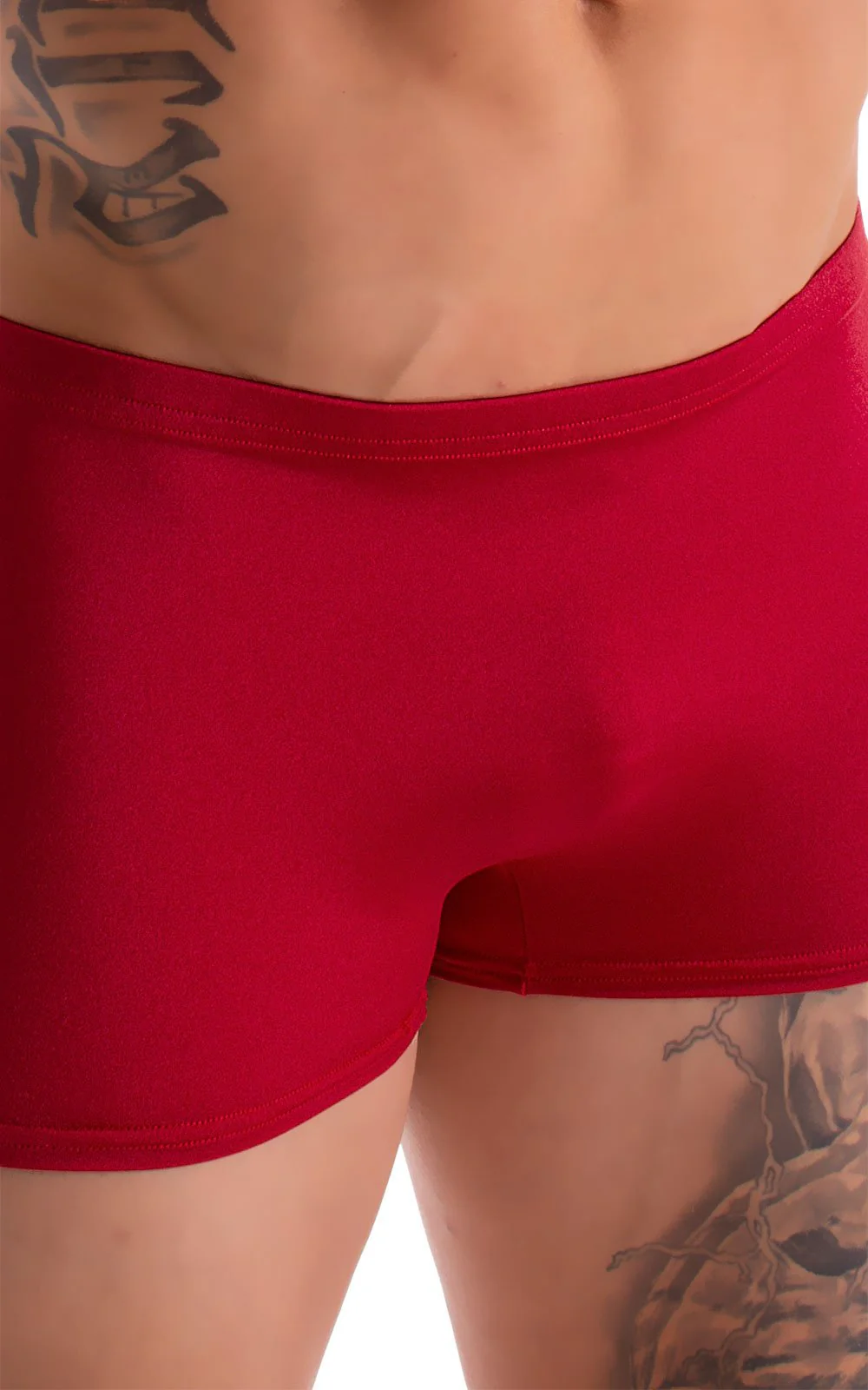 M43 - Mens Square Cut Swim Trunks - Solids - Image 4