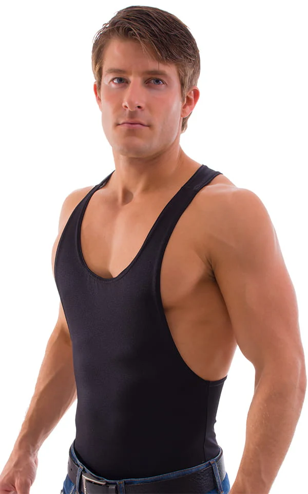 G27 - Mens String Tank Gym Tee - Solids - Image 4