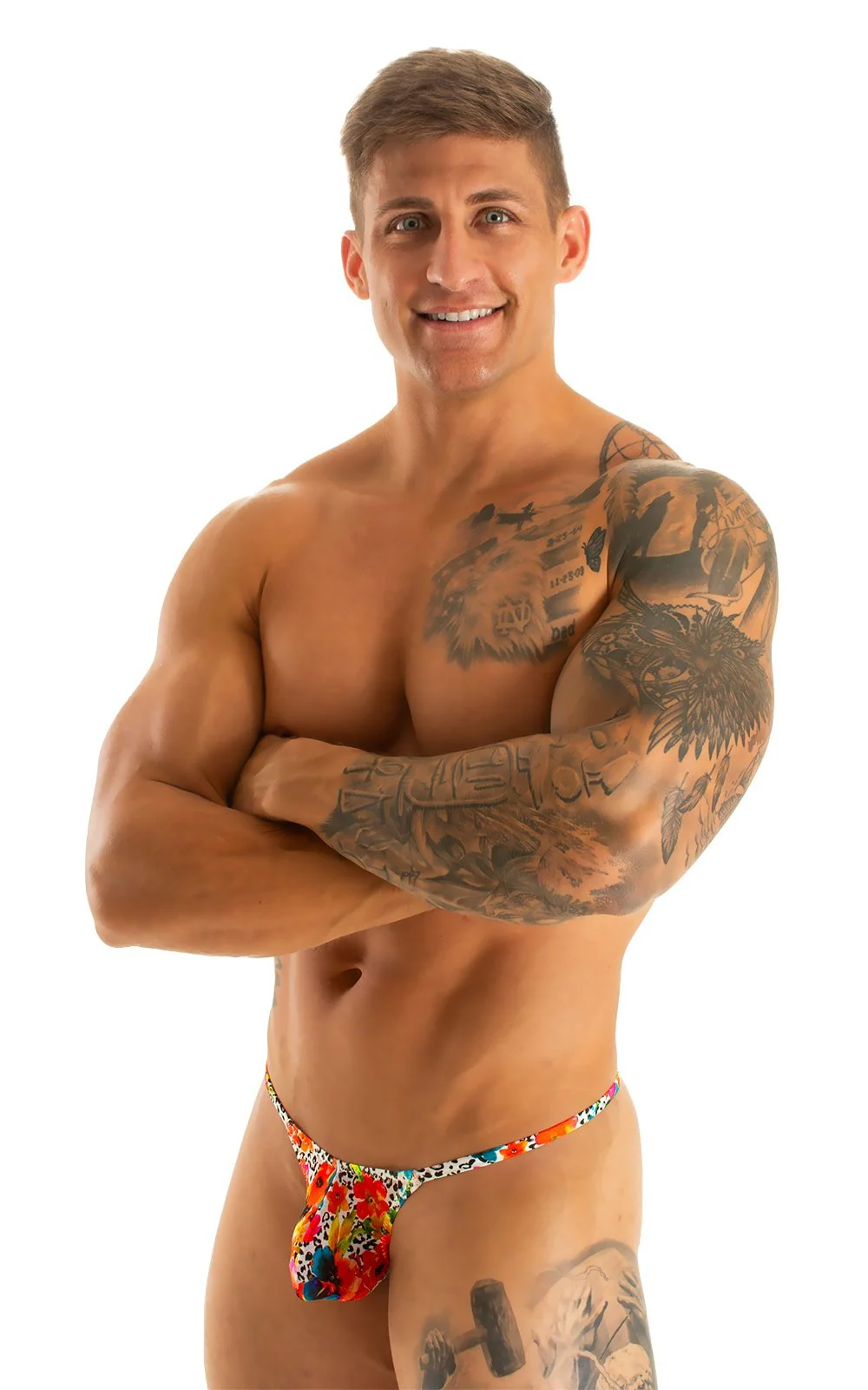 M55 - Mens Stuffit Pouch G String Swimsuit - Mesh - Image 43