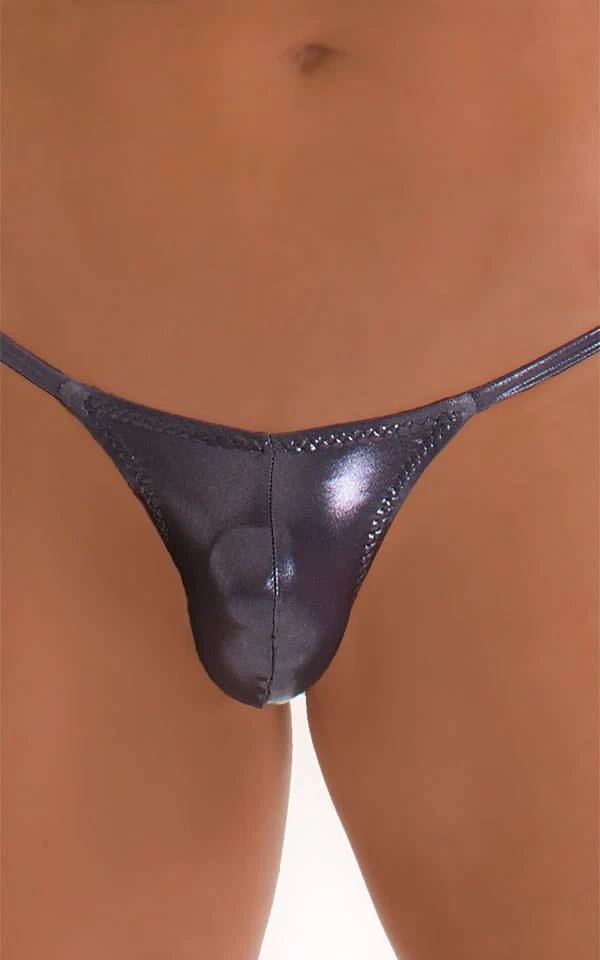 M55 - Mens Stuffit Pouch G String Swimsuit - Metallics - Image 20