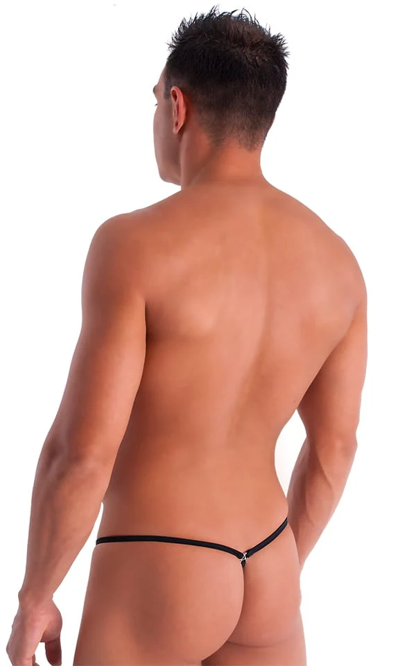 M55 - Mens Stuffit Pouch G String Swimsuit - Solid Sheer Semi Sheer - Image 43