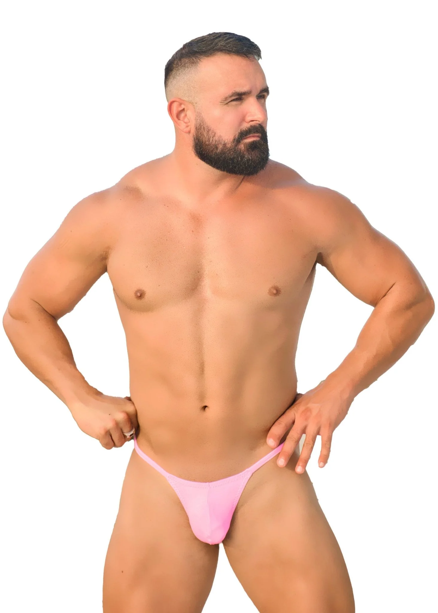 M55 - Mens Stuffit Pouch G String Swimsuit - Solids - Image 15