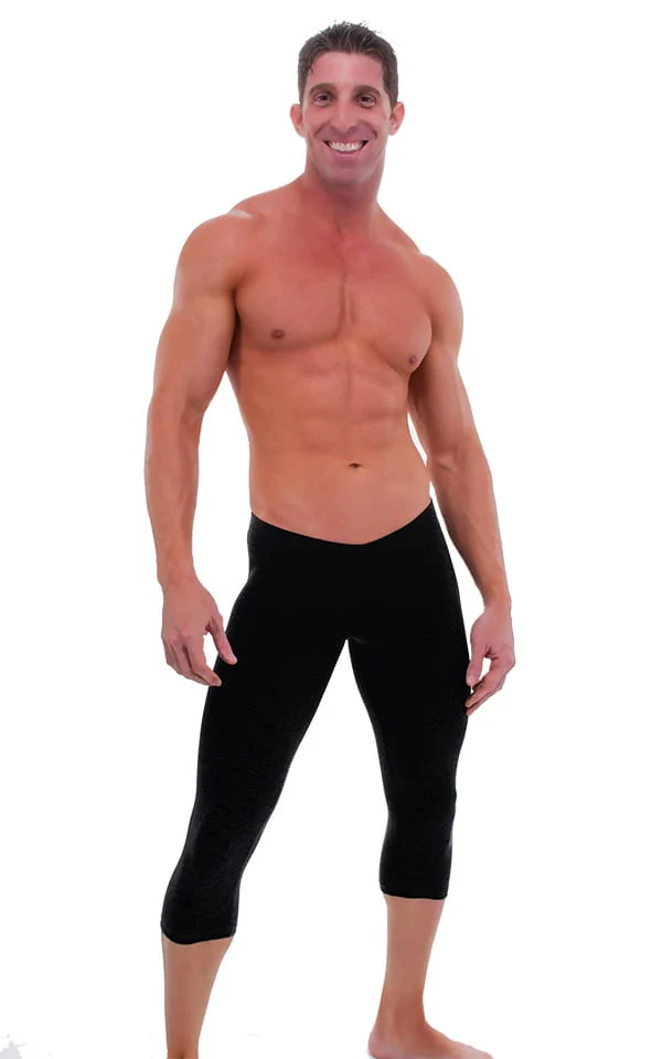 A18M - Mens Super Low Capri Leggings - Solids