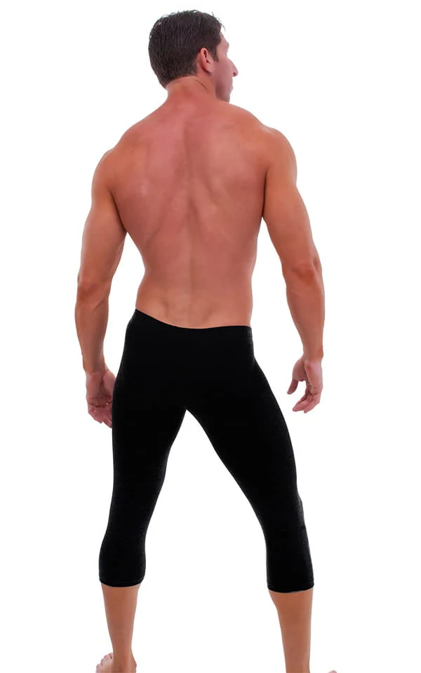 A18M - Mens Super Low Capri Leggings - Solids - Image 2
