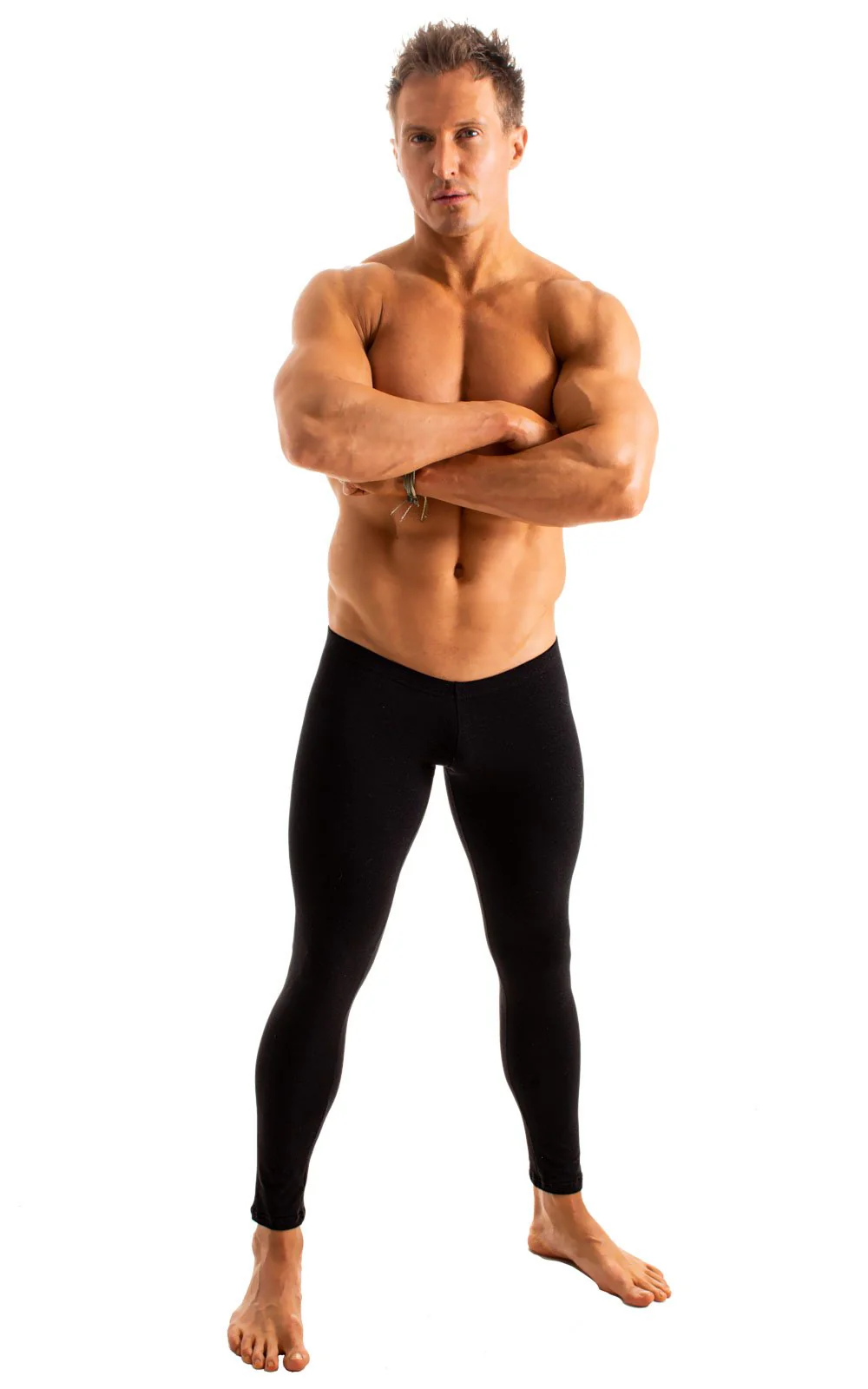 A19M - Mens Super Low Rise Leggings - Solids - Image 3